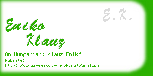 eniko klauz business card